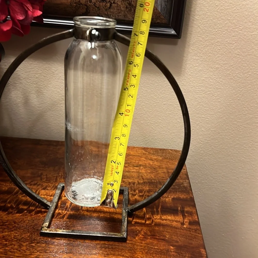 Budvase ~ Metal and Glass Budvase, EUC